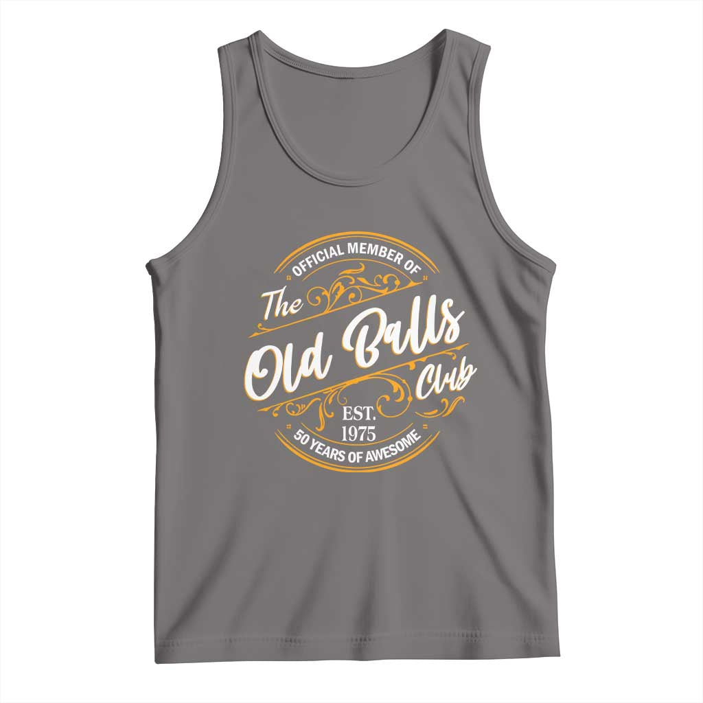 Funny 50th Birthday Tank Top Official Member Of The Old Ball Clubs Gen X TS11 Deep Heather Print Your Wear