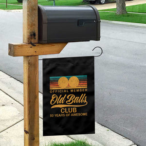 Funny 50th Birthday Garden Flag Official Member Of The Old Ball Clubs Retro Sunset TS11 Print Your Wear