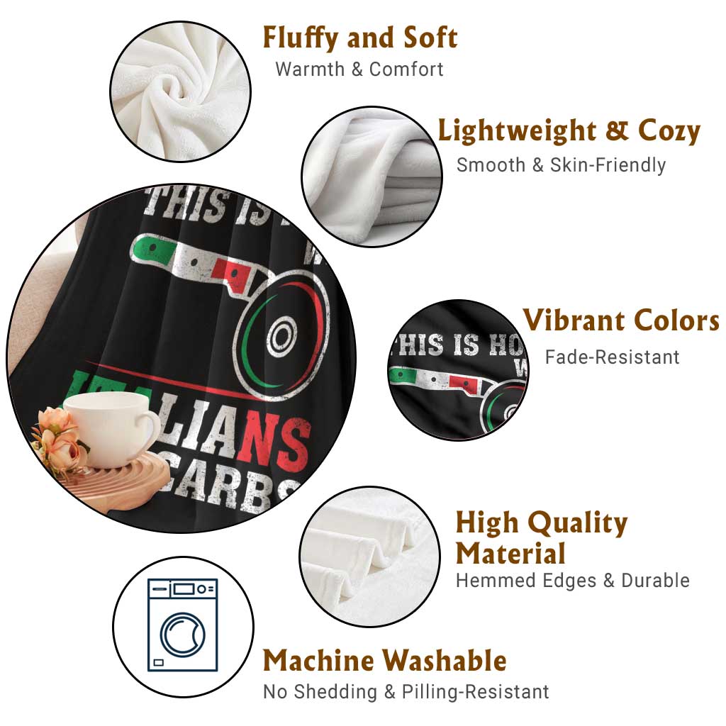 Funny This Is How We Italians Cut Carbs Throw Blanket Italian American Pizza Slice TS11 Print Your Wear
