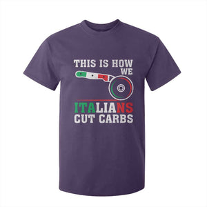 Funny This Is How We Italians Cut Carbs T Shirt For Kid Italian American Pizza Slice TS11 Purple Print Your Wear