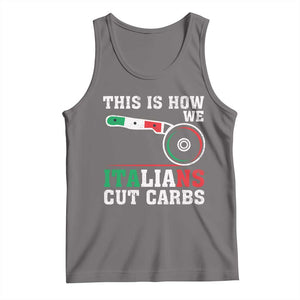 Funny This Is How We Italians Cut Carbs Tank Top Italian American Pizza Slice TS11 Deep Heather Print Your Wear