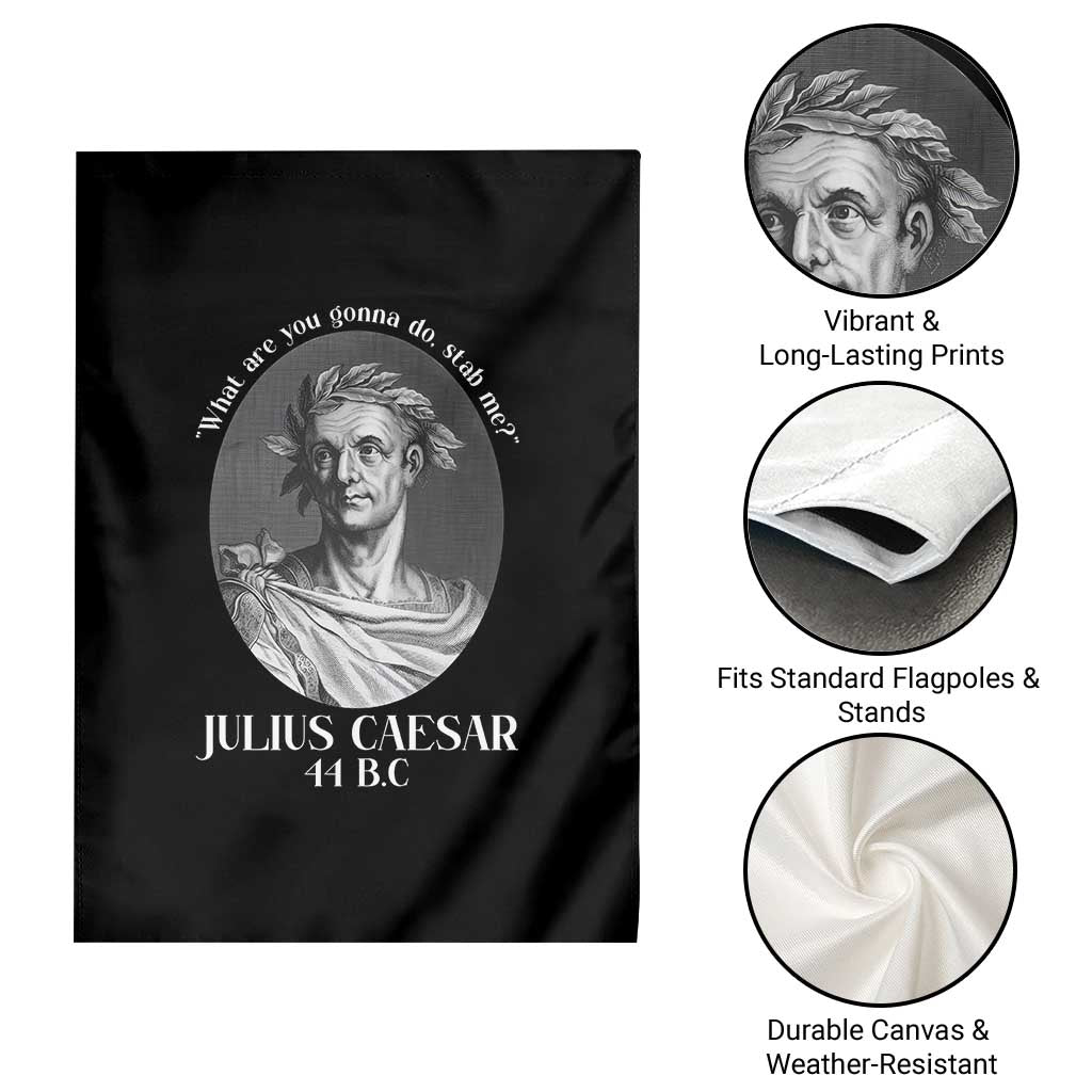 Funny Julius Caesar Garden Flag What Are You Gonna Do Stab Me Roman History TS11 Print Your Wear