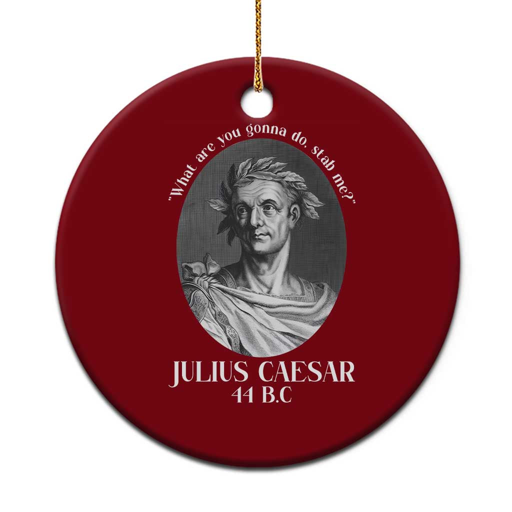 Funny Julius Caesar Ceramic Ornament What Are You Gonna Do Stab Me Roman History TS11 1pc Red Print Your Wear
