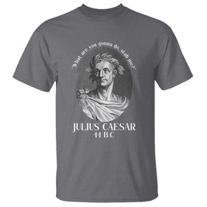 Funny Julius Caesar T Shirt What Are You Gonna Do Stab Me Roman History TS11 Charcoal Print Your Wear