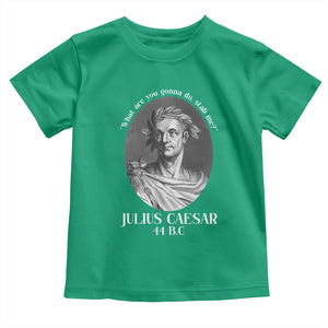 Funny Julius Caesar Toddler T Shirt What Are You Gonna Do Stab Me Roman History TS11 Irish Green Print Your Wear