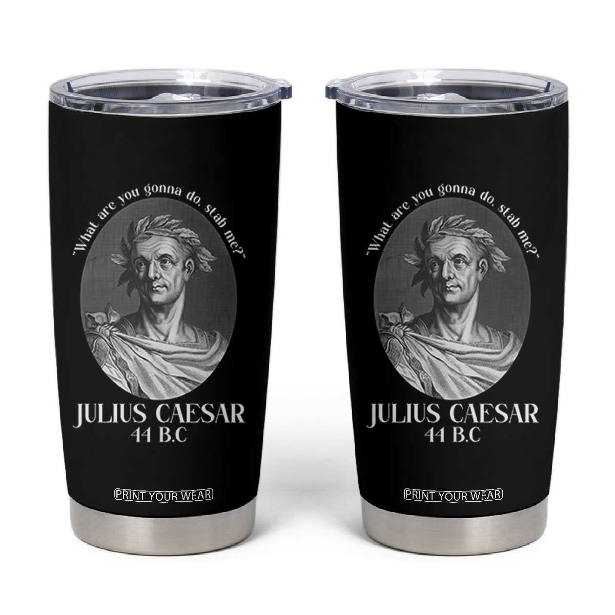 Funny Julius Caesar Tumbler Cup What Are You Gonna Do Stab Me Roman History TS11 Black Print Your Wear