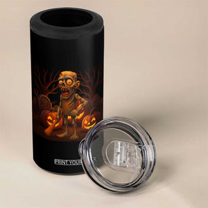 Funny Halloween Zombie Tung Tung Sahur 4 in 1 Can Cooler Tumbler Italian Brainrot Meme TS11 Print Your Wear