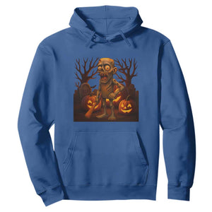 Funny Halloween Zombie Tung Tung Sahur Hoodie Italian Brainrot Meme TS11 Royal Blue Print Your Wear
