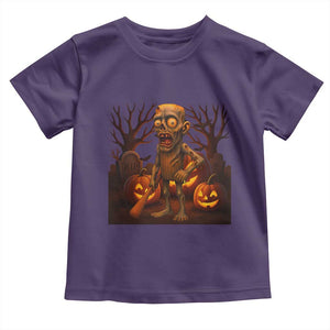Funny Halloween Zombie Tung Tung Sahur Toddler T Shirt Italian Brainrot Meme TS11 Purple Print Your Wear