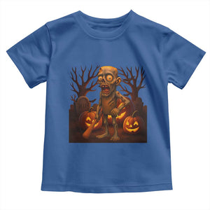 Funny Halloween Zombie Tung Tung Sahur Toddler T Shirt Italian Brainrot Meme TS11 Royal Blue Print Your Wear