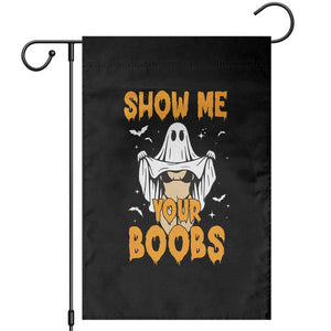 Funny Halloween Show Me Your Boobs Garden Flag Halloween Adult Humor Spooky Ghost TS11 Black Print Your Wear
