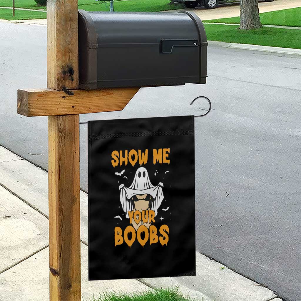 Funny Halloween Show Me Your Boobs Garden Flag Halloween Adult Humor Spooky Ghost TS11 Print Your Wear
