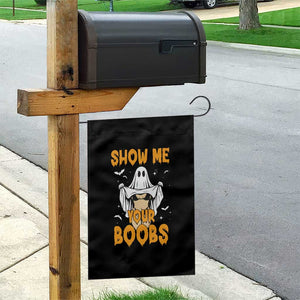 Funny Halloween Show Me Your Boobs Garden Flag Halloween Adult Humor Spooky Ghost TS11 Print Your Wear