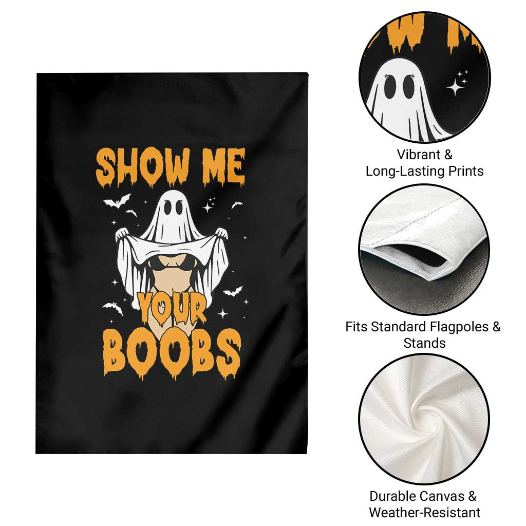 Funny Halloween Show Me Your Boobs Garden Flag Halloween Adult Humor Spooky Ghost TS11 Print Your Wear
