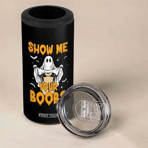 Funny Halloween Show Me Your Boobs 4 in 1 Can Cooler Tumbler Halloween Adult Humor Spooky Ghost TS11 Print Your Wear