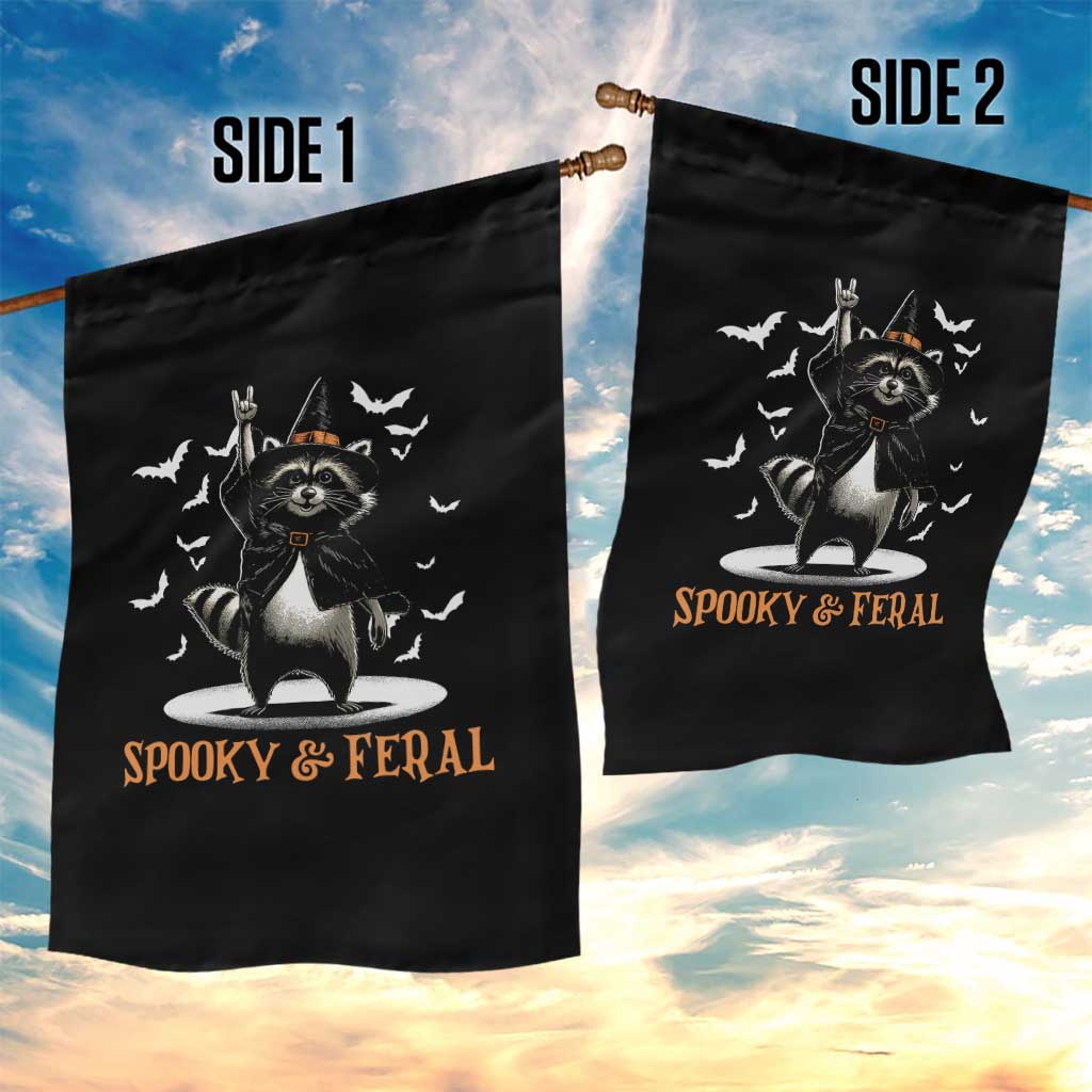 Funny Spooky And Feral Raccon Halloween Garden Flag Racoon Lover TS11 Print Your Wear