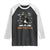 Funny Spooky And Feral Raccon Halloween Raglan Shirt Racoon Lover TS11 Black White Print Your Wear