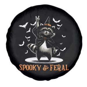 Funny Spooky And Feral Raccon Halloween Spare Tire Cover Racoon Lover TS11 Print Your Wear