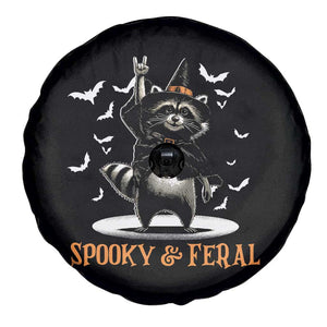 Funny Spooky And Feral Raccon Halloween Spare Tire Cover Racoon Lover TS11 Print Your Wear
