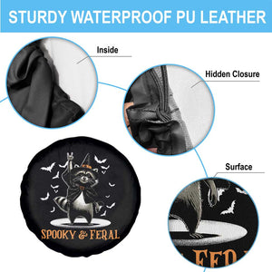 Funny Spooky And Feral Raccon Halloween Spare Tire Cover Racoon Lover TS11 Print Your Wear