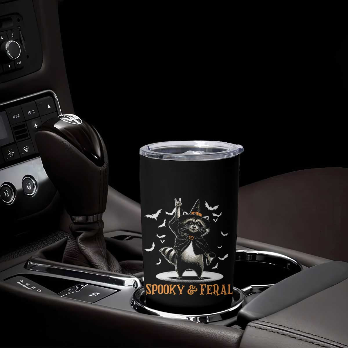 Funny Spooky And Feral Raccon Halloween Tumbler Cup Racoon Lover TS11 Print Your Wear