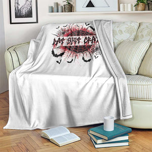 Funny Halloween Bat Shit Crazy Throw Blanket Horror Spider Web TS11 Print Your Wear
