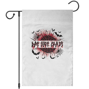 Funny Halloween Bat Shit Crazy Garden Flag Horror Spider Web TS11 White Print Your Wear