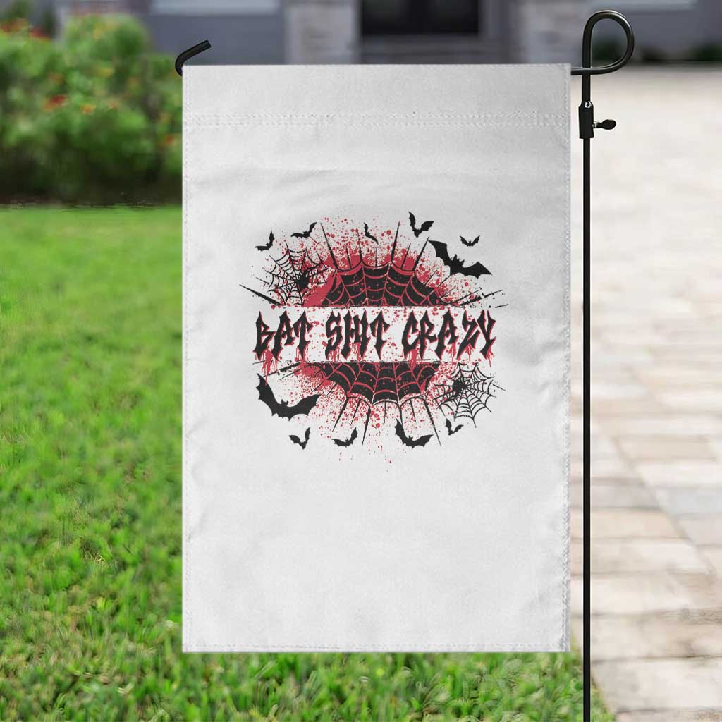 Funny Halloween Bat Shit Crazy Garden Flag Horror Spider Web TS11 Print Your Wear
