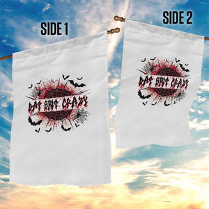 Funny Halloween Bat Shit Crazy Garden Flag Horror Spider Web TS11 Print Your Wear