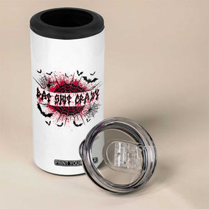 Funny Halloween Bat Shit Crazy 4 in 1 Can Cooler Tumbler Horror Spider Web TS11 Print Your Wear