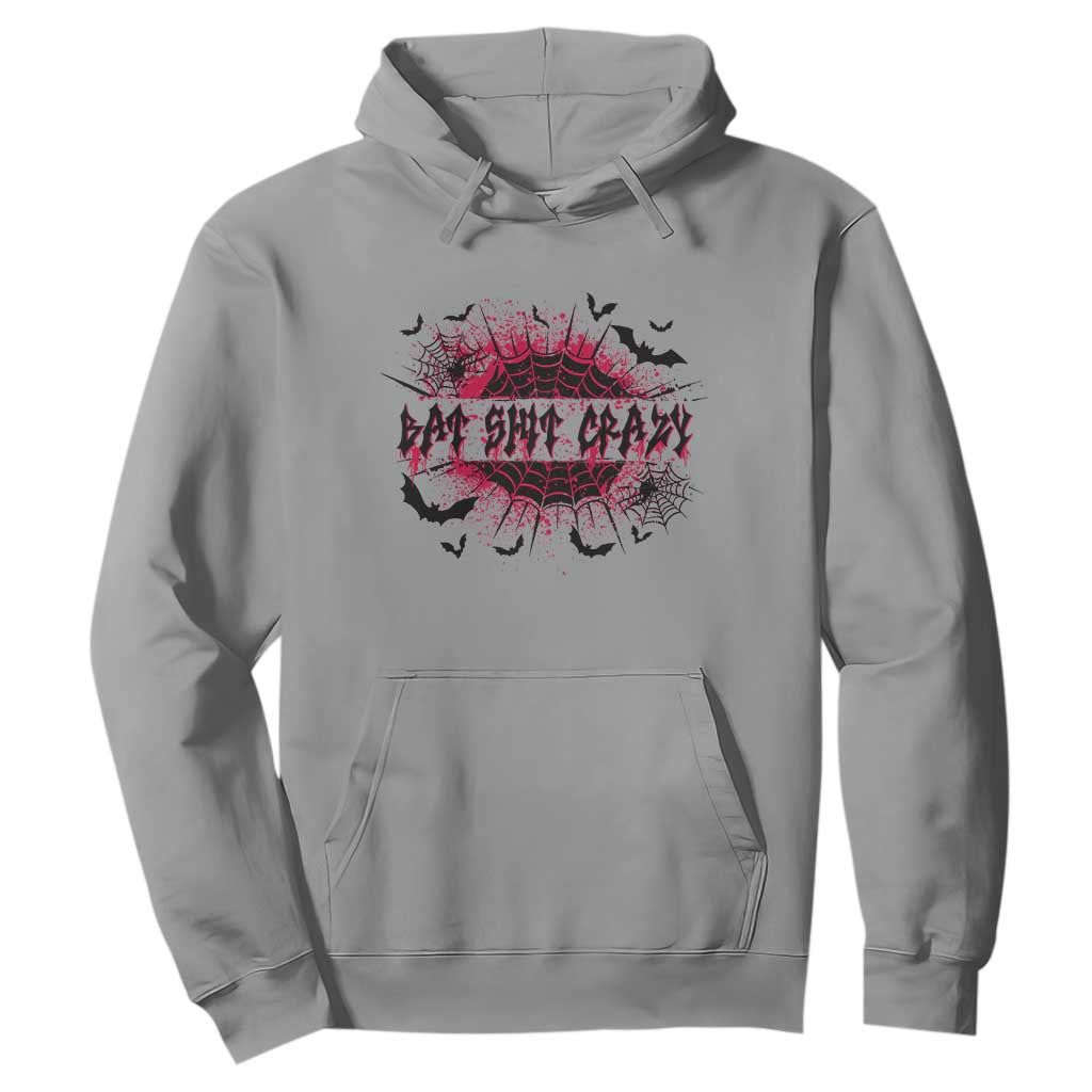 Funny Halloween Bat Shit Crazy Hoodie Horror Spider Web TS11 Sport Gray Print Your Wear