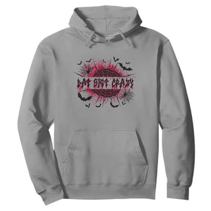 Funny Halloween Bat Shit Crazy Hoodie Horror Spider Web TS11 Sport Gray Print Your Wear