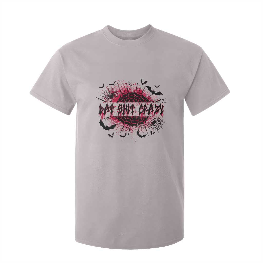 Funny Halloween Bat Shit Crazy T Shirt For Kid Horror Spider Web TS11 Ice Gray Print Your Wear