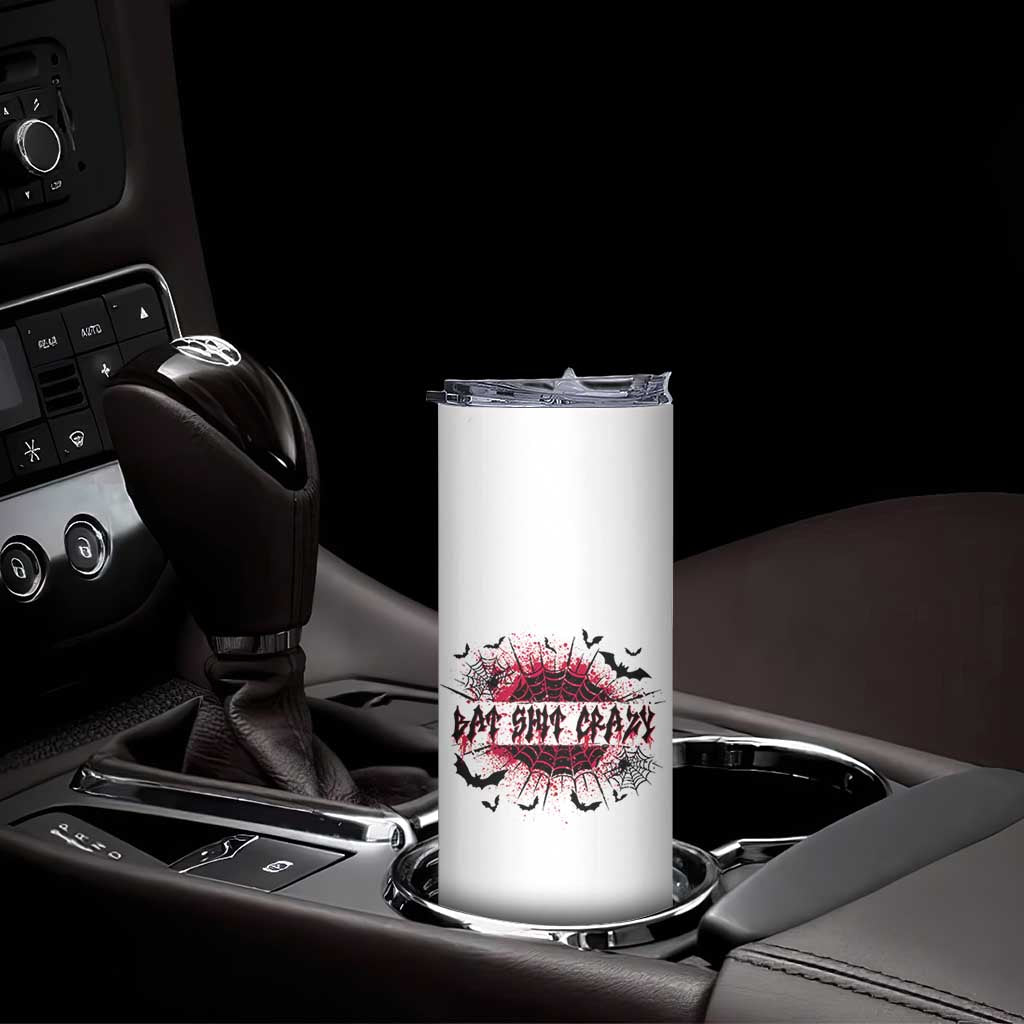 Funny Halloween Bat Shit Crazy Skinny Tumbler Horror Spider Web TS11 Print Your Wear