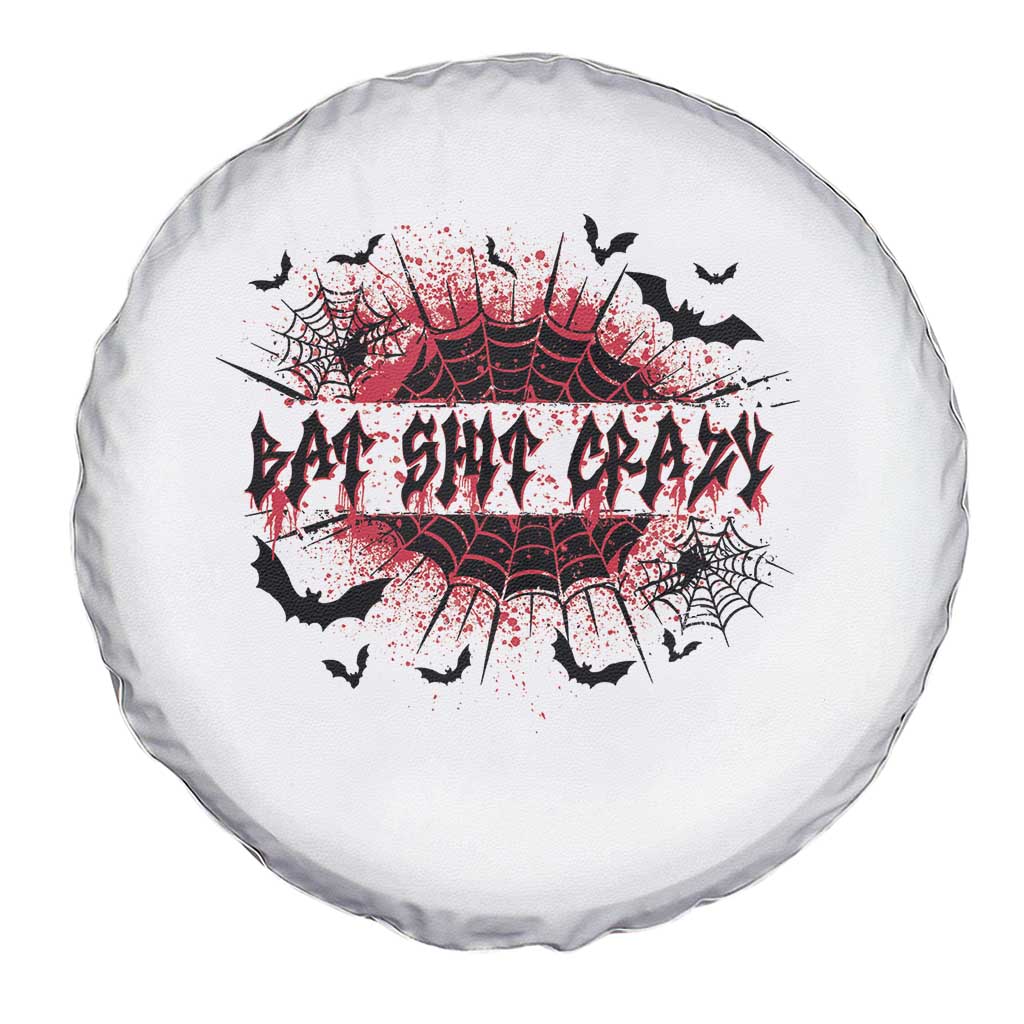 Funny Halloween Bat Shit Crazy Spare Tire Cover Horror Spider Web TS11 Print Your Wear