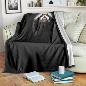 Funny Scary Face Ghost Hand Heart Sign Halloween Throw Blanket TS11 Print Your Wear
