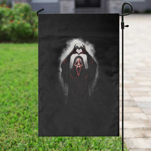 Funny Scary Face Ghost Hand Heart Sign Halloween Garden Flag TS11 Print Your Wear