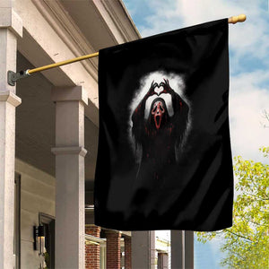 Funny Scary Face Ghost Hand Heart Sign Halloween Garden Flag TS11 Print Your Wear