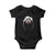 Funny Scary Face Ghost Hand Heart Sign Halloween Baby Onesie TS11 Black Print Your Wear