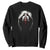 Funny Scary Face Ghost Hand Heart Sign Halloween Sweatshirt TS11 Black Print Your Wear