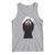 Funny Scary Face Ghost Hand Heart Sign Halloween Tank Top TS11 Athletic Heather Print Your Wear