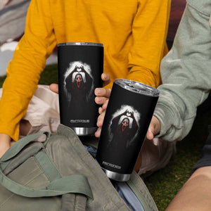 Funny Scary Face Ghost Hand Heart Sign Halloween Tumbler Cup TS11 Print Your Wear