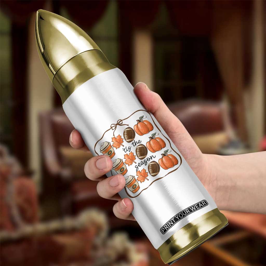 Tis The Season Fall Thanksgiving Bullet Tumbler American Football Pumpkin TS11 Print Your Wear