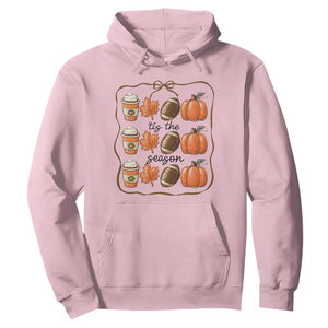 Tis The Season Fall Thanksgiving Hoodie American Football Pumpkin TS11 Light Pink Print Your Wear