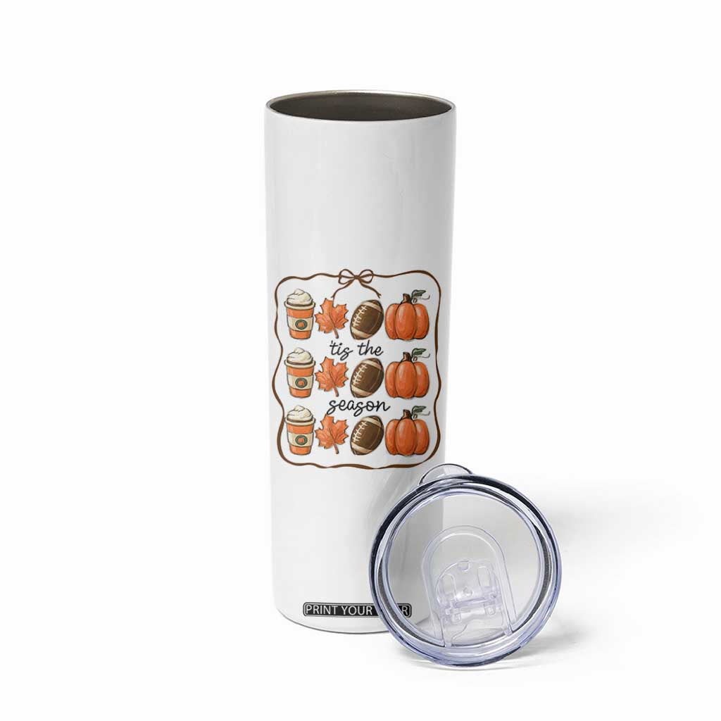 Tis The Season Fall Thanksgiving Skinny Tumbler American Football Pumpkin TS11 Print Your Wear
