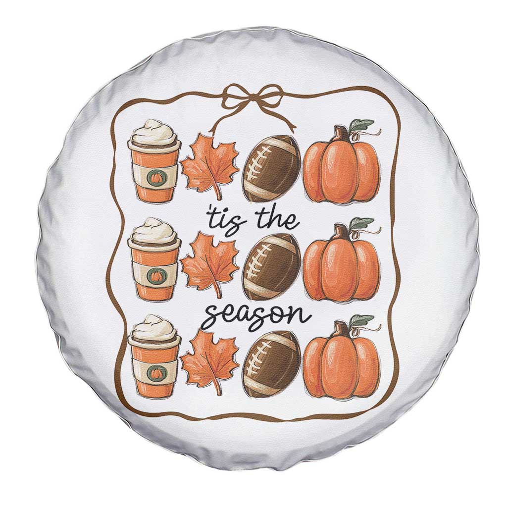 Tis The Season Fall Thanksgiving Spare Tire Cover American Football Pumpkin TS11 Print Your Wear