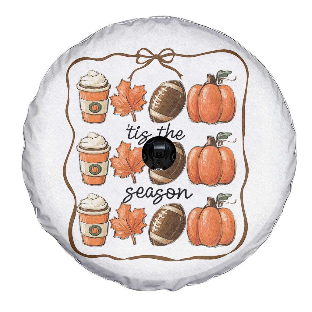 Tis The Season Fall Thanksgiving Spare Tire Cover American Football Pumpkin TS11 Print Your Wear