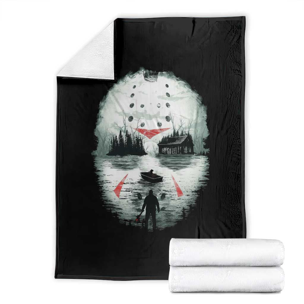 Halloween Jason Hockey Mask Friday 13th Slasher Throw Blanket TS11 Black Print Your Wear