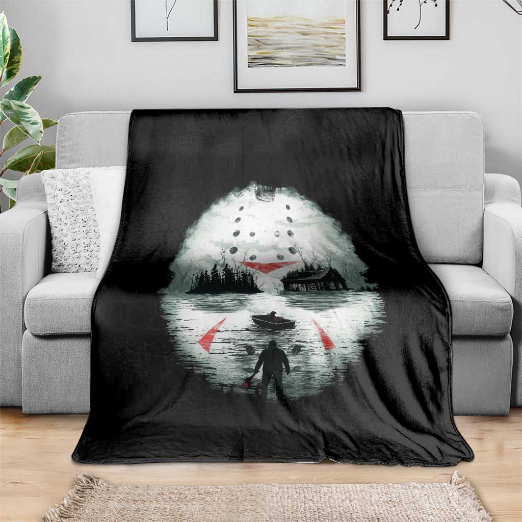 Halloween Jason Hockey Mask Friday 13th Slasher Throw Blanket TS11 Print Your Wear