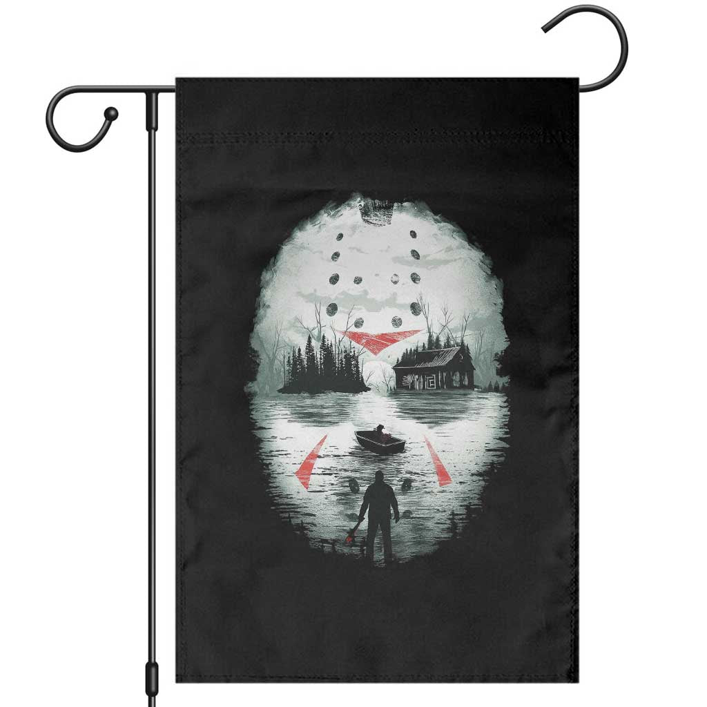 Halloween Jason Hockey Mask Friday 13th Slasher Garden Flag TS11 Black Print Your Wear